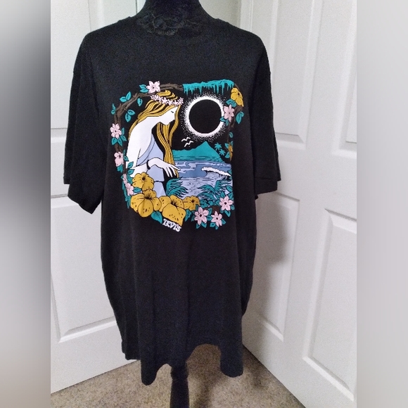 Levi's Tops - Levi’s Strauss Black Flower Girl with Yellow Flowers Logo Graphic T-shirt